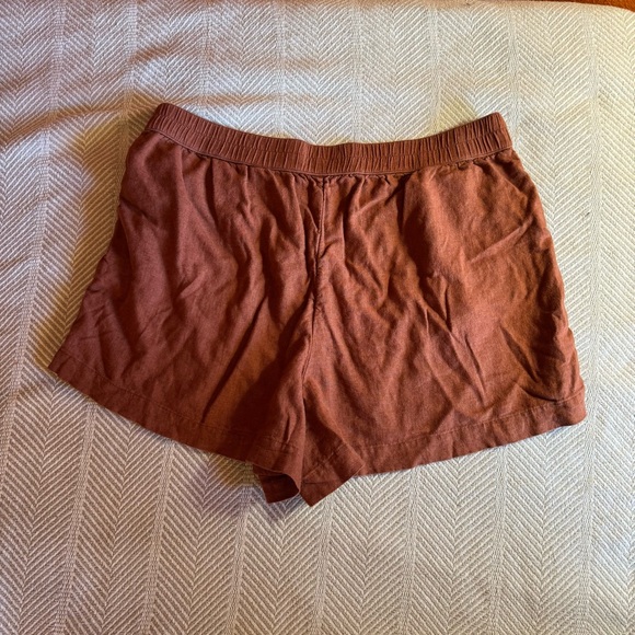 Women's‎ Abercrombie Fitch Linen Blend Pull-On Shorts, Rust, Size XL - Picture 6 of 6